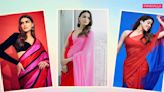 5 Bollywood celeb-approved color-blocked sarees that set iconic Karan Johar movie vibes