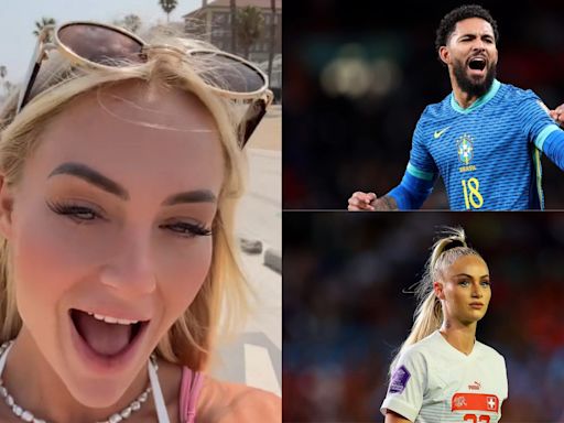 'So happy!' - Alisha Lehmann delighted to be at Los Angeles beach as Aston Villa star enjoys summer holiday in California ahead of boyfriend Douglas Luiz's Copa...