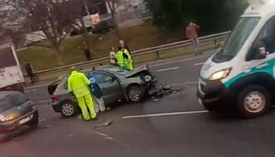 Caos en la Panamericana: chocaron nueve autos y hay colapso rumbo a Capital