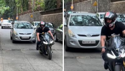 John Abraham Spotted Riding His Super Bike Aprilia RSV4 In Mumbai - News18