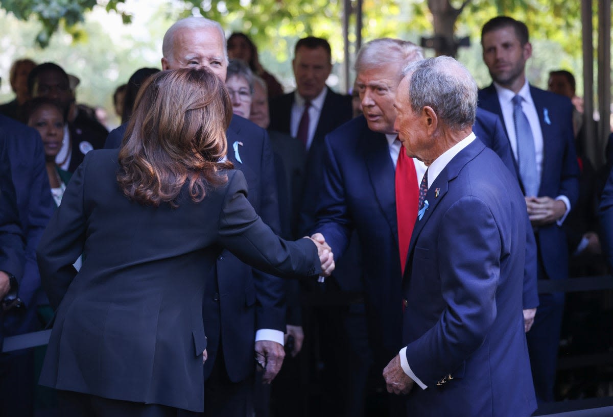 Trump and Harris exchange civil handshake at joint 9/11 event hours after bitter debate