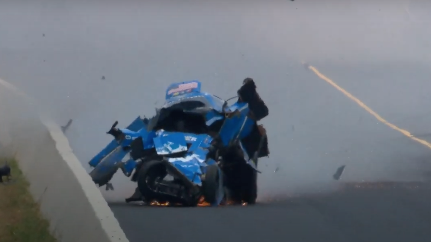 An Engine Explosion at the Finish Line Lands John Force in the Hospital