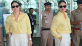 Kareena Kapoor is making everyday basics look stylish in yellow shirt and relaxed white pants