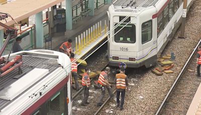 輕鐵列車鍾屋村站脫軌 無人受傷
