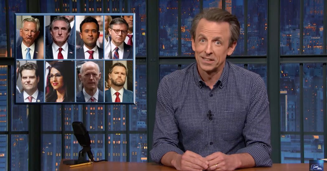 Seth Meyers Slams Republicans Supporting Trump at His Trial