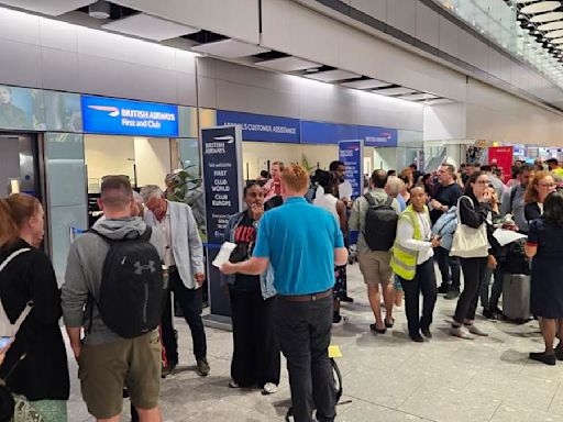 Chaos at Heathrow after British Airways IT failure causes delays