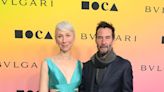 Keanu Reeves and girlfriend Alexandra Grant share a kiss on the red carpet