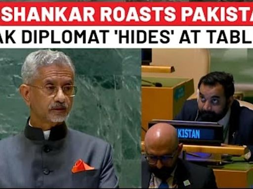 UN: Jaishankar's Taunt At Pakistan Makes Islamabad Diplomat Crouch, 'Hide' At Table? | India | UNGA