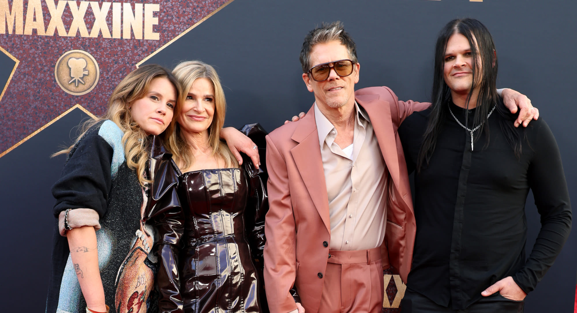 Kevin Bacon and Kyra Sedgwick’s Kids Sosie and Travis Bring Goth-inspired Looks to ‘MaXXXine’ Red Carpet Premiere