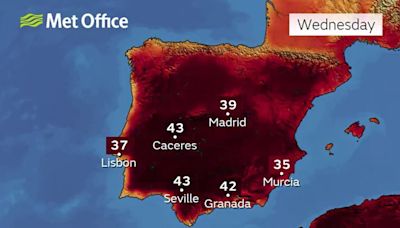 Families heading to Spain and Portugal are warned over 115F heatwave