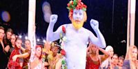 Semi-Naked Blue Guy Addresses Olympic Opening Ceremony Controversy