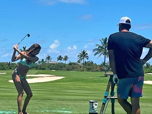 Jena Sims Golfs In Bikini On Vacation With Brooks Koepka