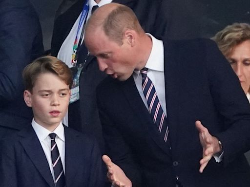 Prince William's amusing insult as he's approached by a woman at England final with son George