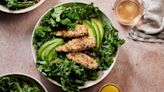 Almond-Crusted Chicken Kale Salad With Cider Vinaigrette Recipe