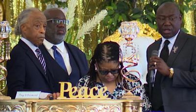 Rev. Al Sharpton and Ben Crump speak at funeral for Ohio man who died last month while in police custody