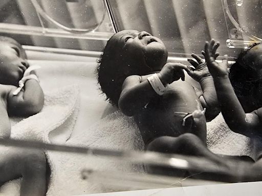 Triplets find long-lost 60-year-old baby photo