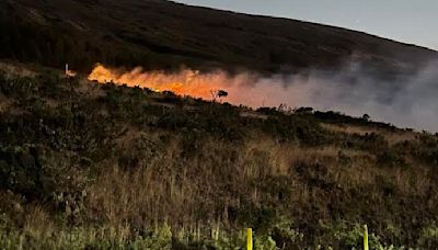 Brush fire on Haleakala Crater Road burns hundreds of acres, emergency proclamation signed