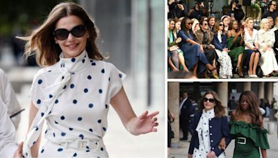 Victoria Starmer wears polka dot outfit to London Fashion Week as PM faces questions over clothing donations