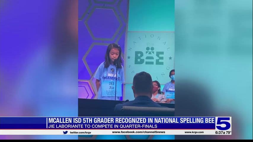 McAllen ISD 5th grade student competing in Scripps National Spelling Bee