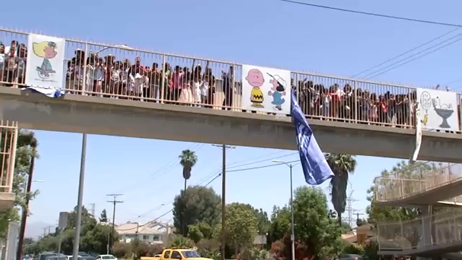 Community rallies to restore vandalized 'Snoopy Bridge' in Tarzana