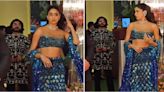 Anant Ambani-Radhika Merchant Sangeet: Janhvi Kapoor makes glamorous entry, poses for paps while BF Shikhar Pahariya patiently waits; Watch