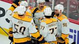 Forsberg gets 10th career hat trick, sets Nashville scoring record as Predators beat Blackhawks 5-1