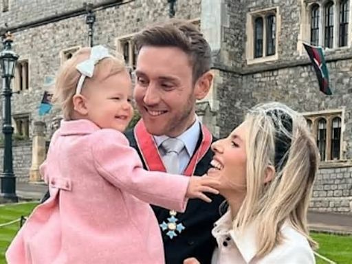 Mollie King shares sweet snaps with Stuart Broad and their daughter Annabella at Windsor Castle after cricket legend received his CBE