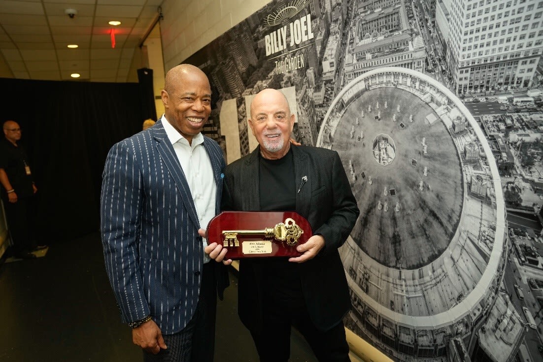 Musician Billy Joel awarded with Key to the City of New York