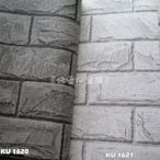 【大台北裝潢】KU國產現貨壁紙＊　仿建材 石牆文化石(3色)　每支360元