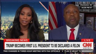 Republican Tim Scott clashes with CNN host over Trump verdict