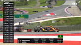 Max Verstappen e Lando Norris batem e e perdem diversas posições na Áustria