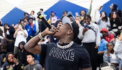 Rapper DaBaby surprises students with performance at Charlotte school assembly