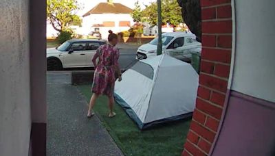 I woke up to find a tent in my front garden - I had to take drastic action