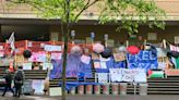 Pro-Palestinian protesters occupy entrance to Portland State library