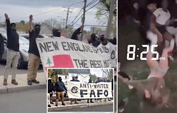 Neo-Nazis salute ‘Heil’ in ritzy downtown Greenwich, Conn., in sickening display: ‘Hate from all sides’