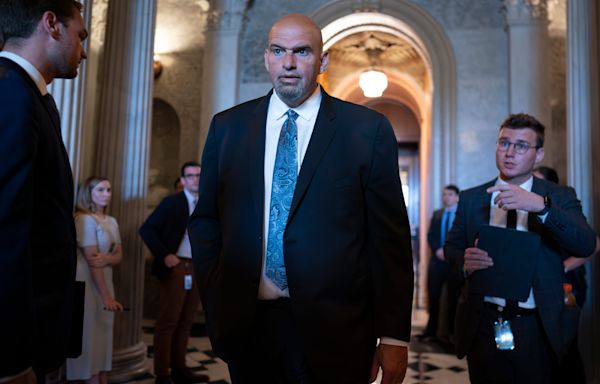 John Fetterman reportedly gauged Biden support at a Democratic lunch, but only a few senators wanted the president to stay in the race