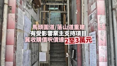 馬頭圍道／落山道重建受影響業主支持項目 冀收購價呎價達2至3萬元