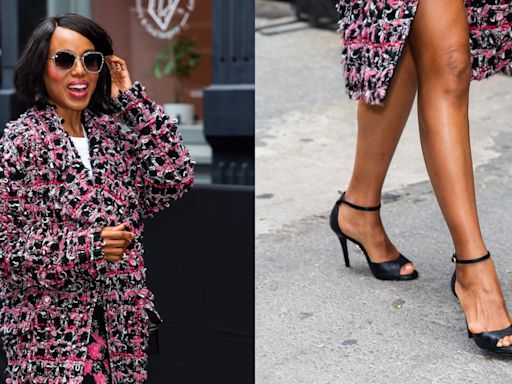 Kerry Washington Goes Head-to-Toe in Chanel With Peep-Toe Heels for NYC Luncheon