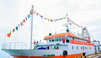 中國首艘海島礁綜合地質調查船 正式列裝交付