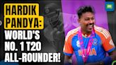 Hardik Pandya becomes first Indian to occupy top spot in ICC T20I all rounders' rankings