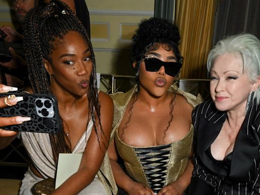 Cyndi Lauper, Tiffany Haddish, Lil’ Kim, Selma Blair and Darren Criss in Christian Siriano’s Front Row