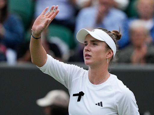 Ukrainian Elina Svitolina breaks down in tears at Wimbledon over missile strikes on Kyiv