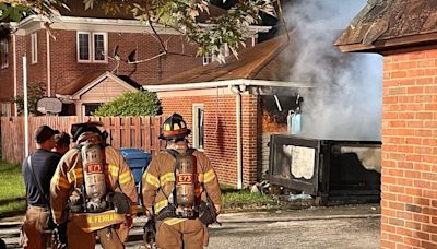 Dumpster fire spreads to garage in Youngstown