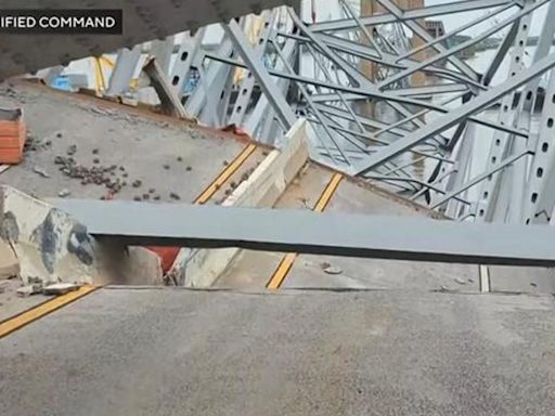 Video shows complexity of removing massive piece of Key Bridge collapse from container ship