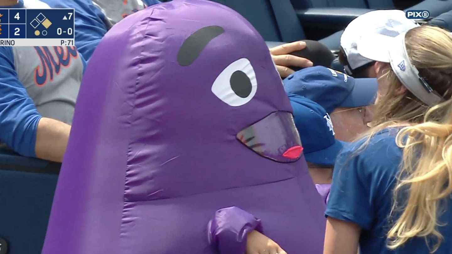 Inflatable Grimace Takes Over Mets Game, and Keith Hernandez Hated It