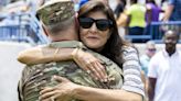 Haley welcomes husband back after deployment