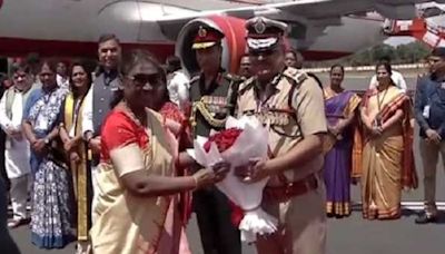 President Droupadi Murmu arrives in Hyderabad for one-day visit