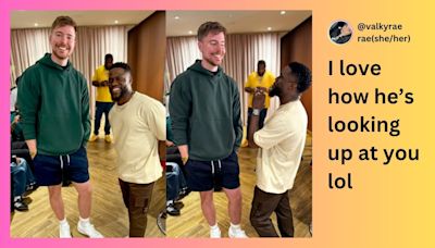 MrBeast poses with Kevin Hart, calls him Kai Cenat in captions, sparks laughter online