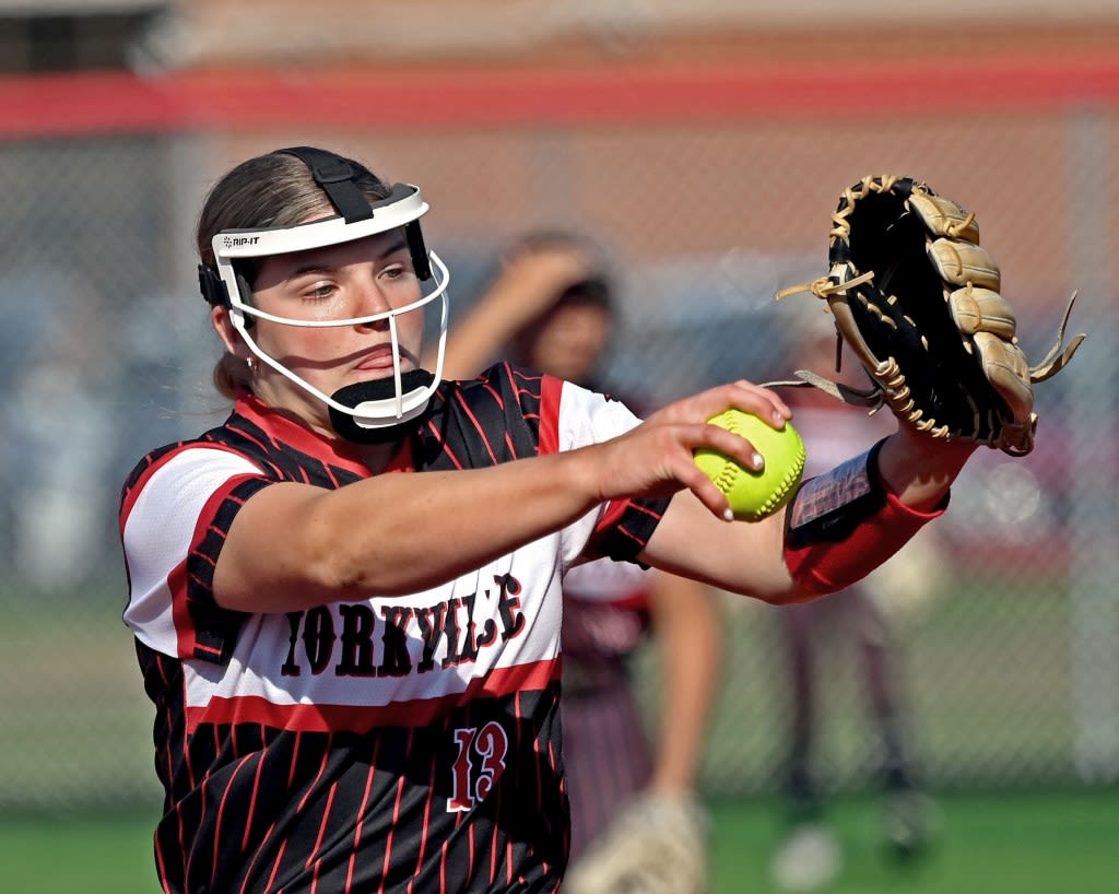 It takes a Fox to lead the Foxes. Sophomore pitcher Ellie Fox for Yorkville, that is. ‘I’ve been working on it.’