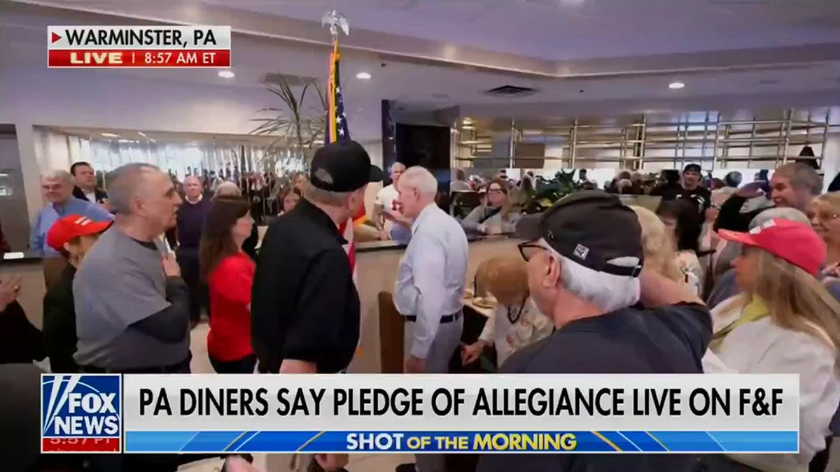 Rumor Alleges Fox News Video Shows '1 Million White Dudes' at a PA Diner 'Organically' Reciting the Pledge of Allegiance. Here Are the...